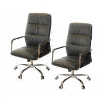 Комплект кресел АКЛАС Натан CH TILT 2 шт Черный (PU-черный) Комплект кресел АКЛАС Натан CH TILT 2 шт Черный (PU-черный)